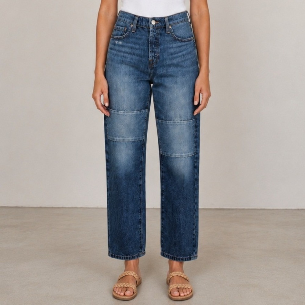 Frame Denim Women's Straight Leg Jeans in Medium Blue Wash